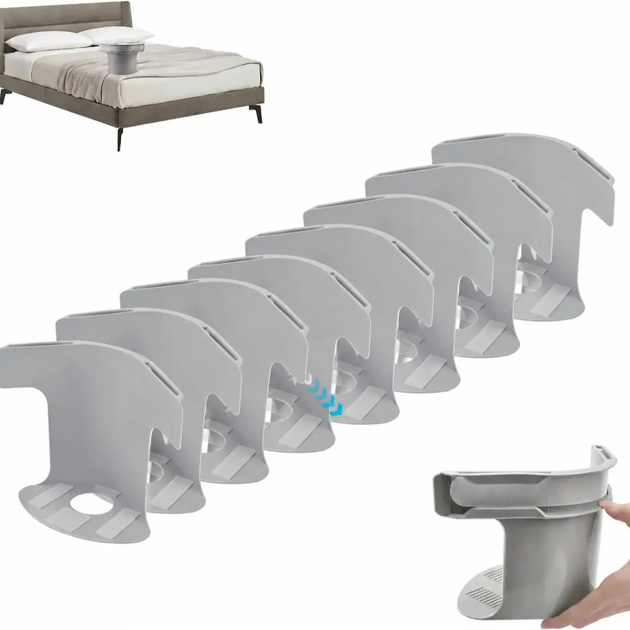 Bed sheet clip installed on mattress corner