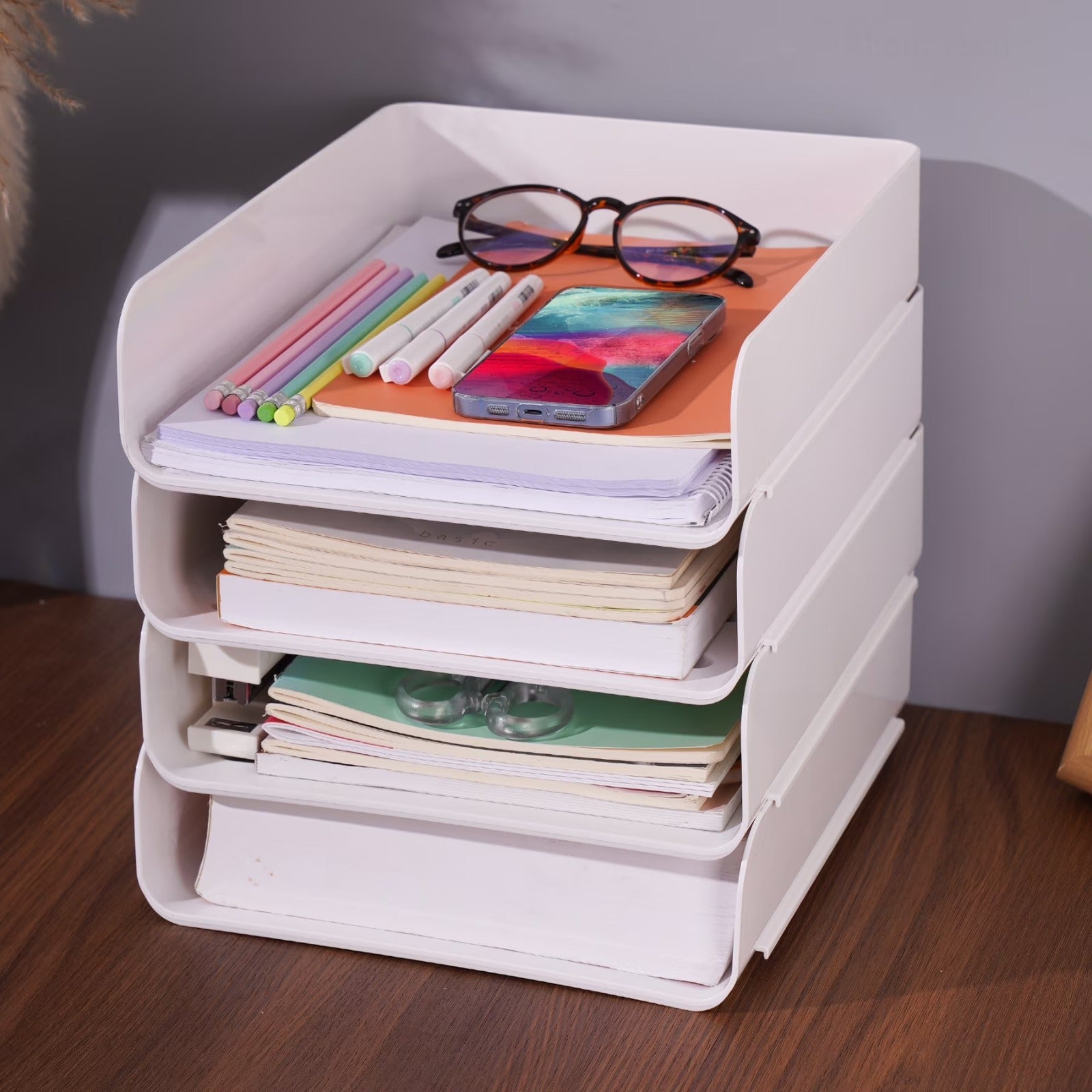 Stackable Desk Document Organizer